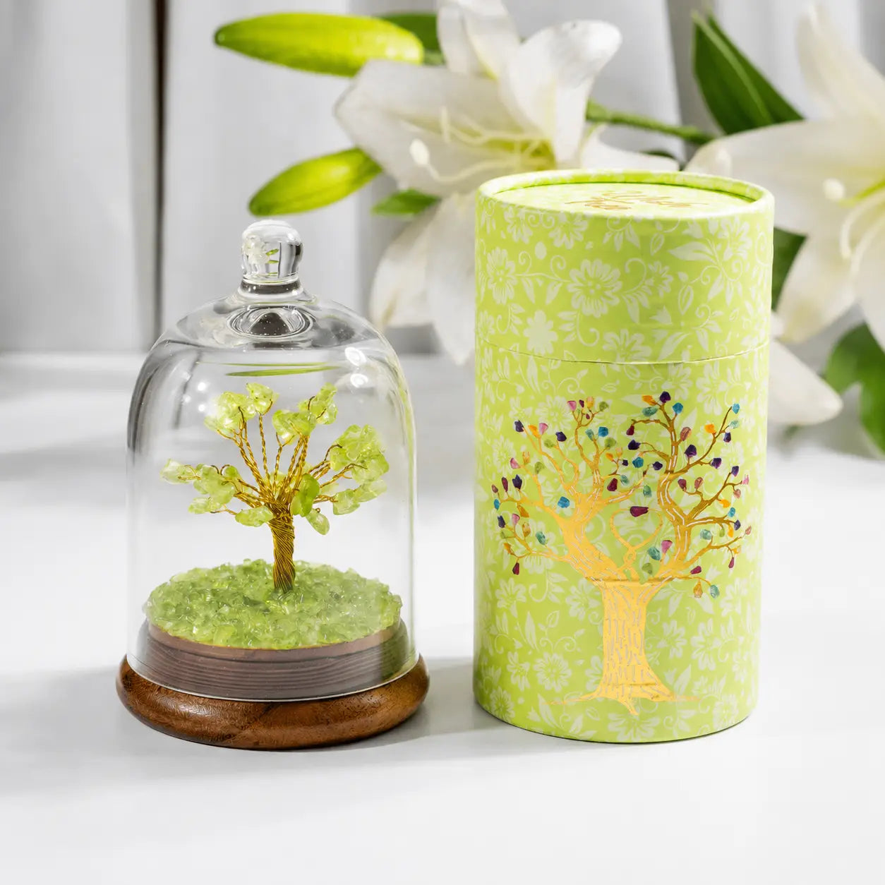 Peridot | Crystal Dome Tree | Crystal Home Decor