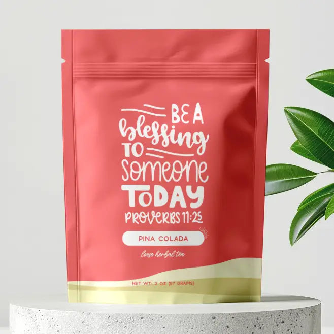 Bible Verse Pina Colada Herbal Tea - Tropical, Caffeine-Free