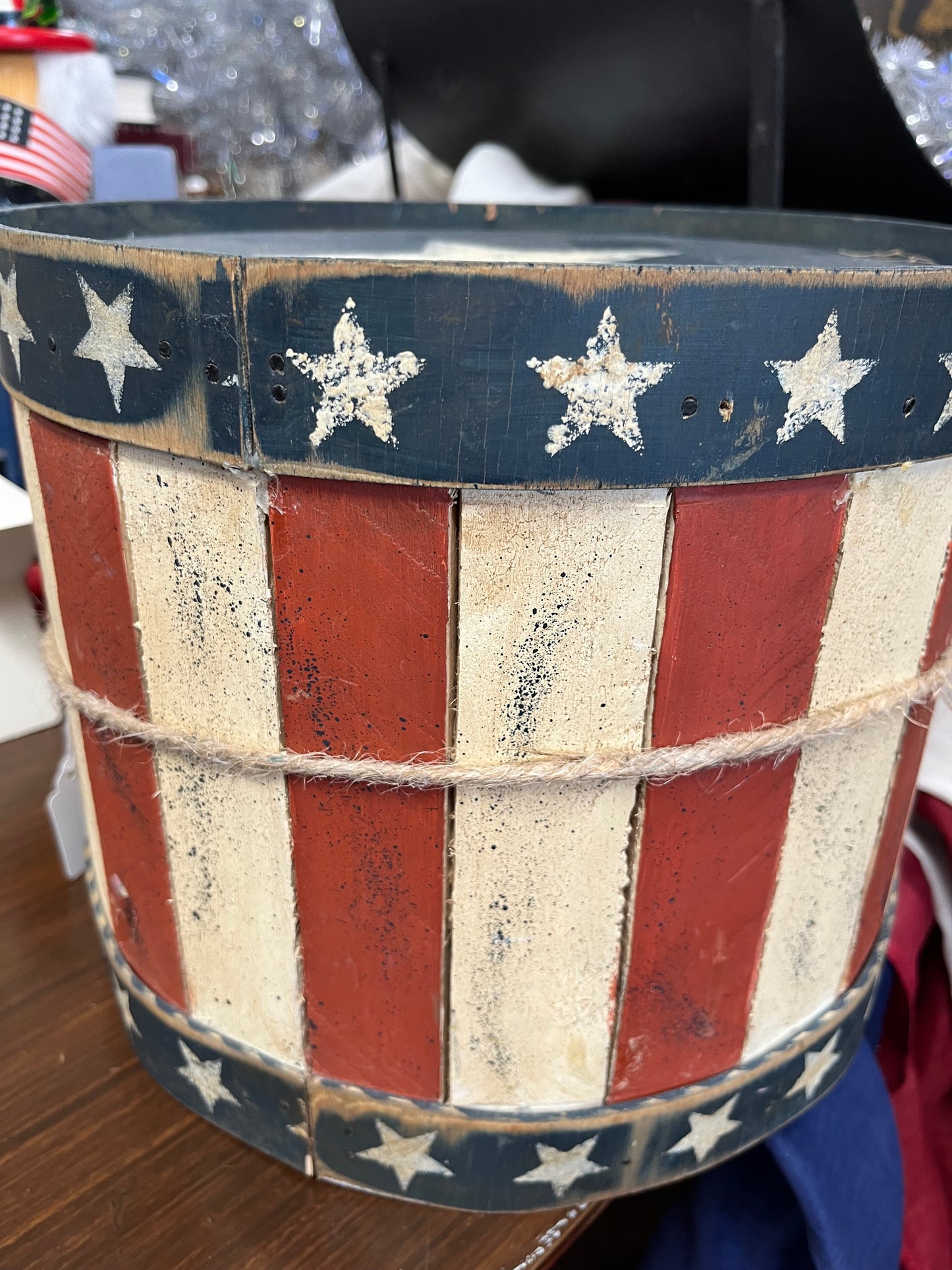 Vintage style Wood USA drum