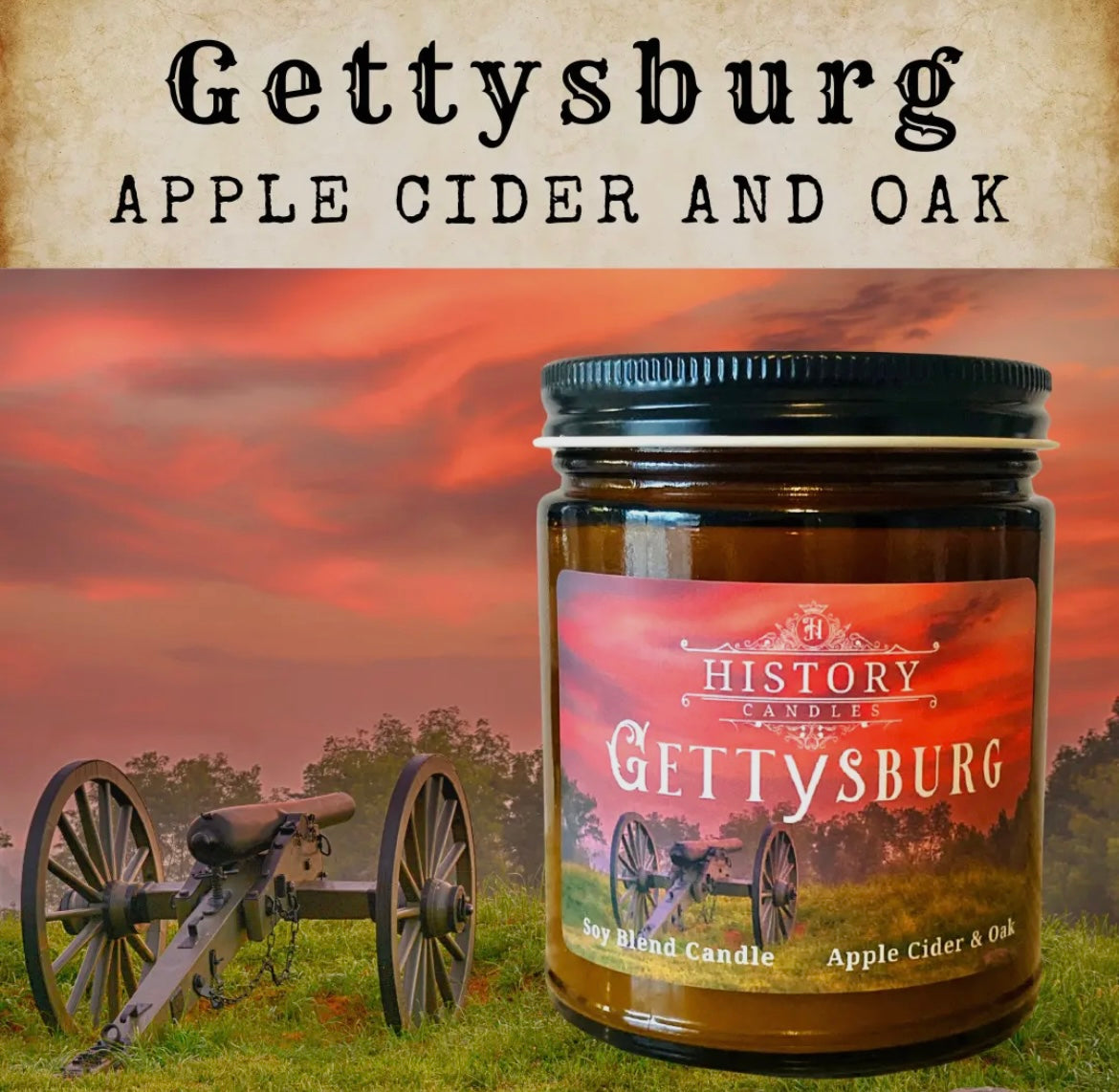 Gettysburg Candle | History Candle | Civil War