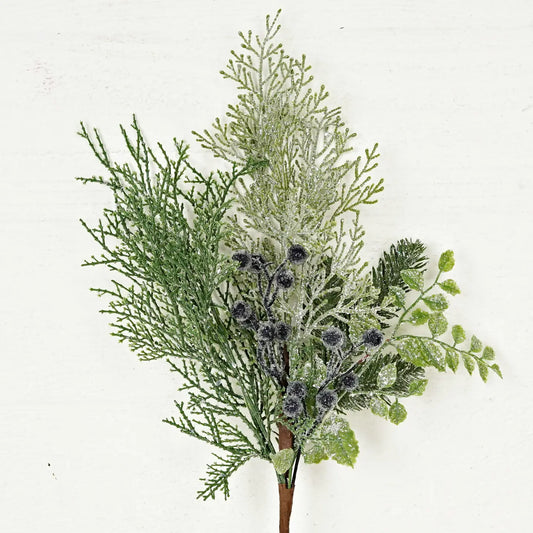 24in Spray-Sparkled Blue Berry and Mix Pines-