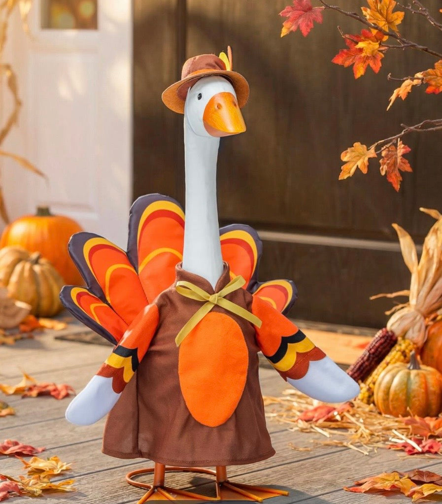 Giddy the Porch Goose Statue, Metal, 21"H