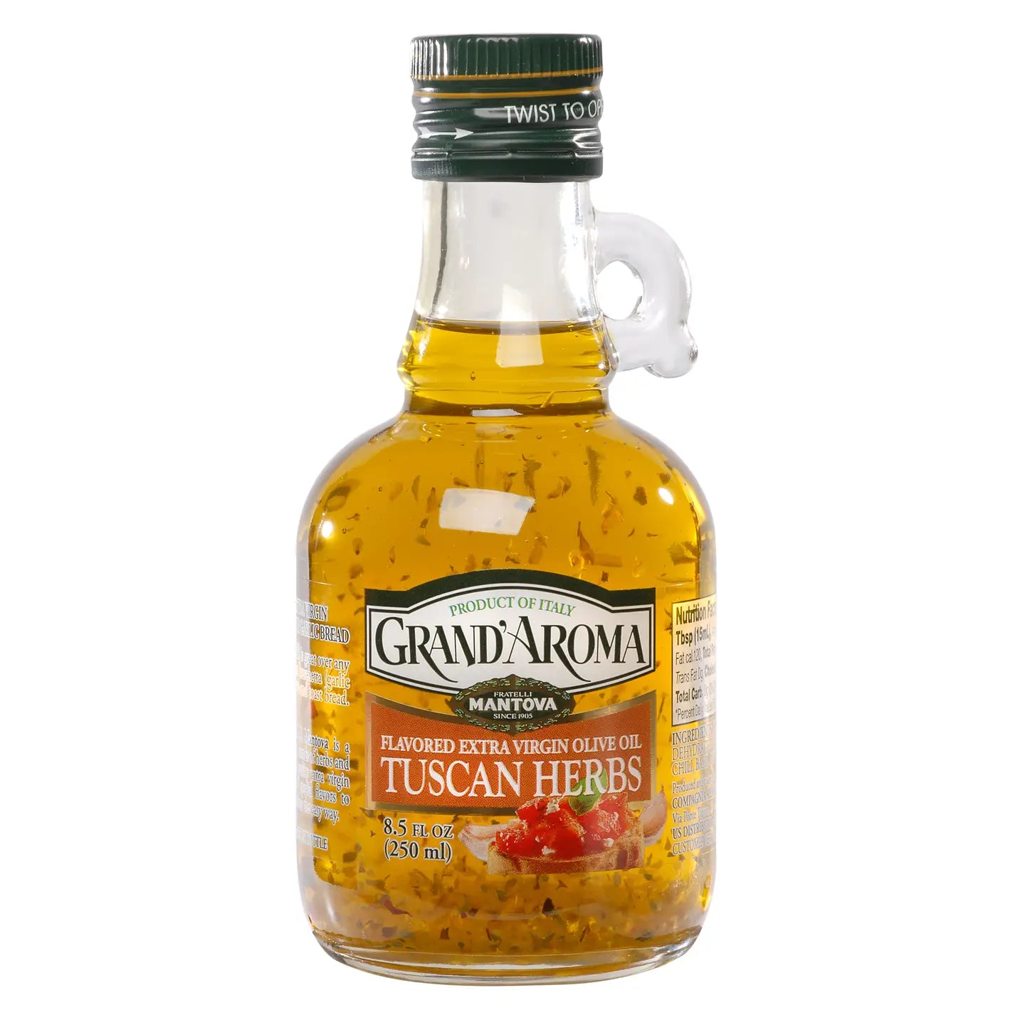 Mantova Grand'aroma Tuscan Herbs Extra Virgin Olive Oil, 8.5