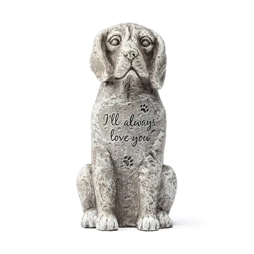 Pet Memorial Dog Statue with Sentiment