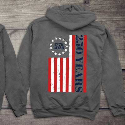 USA 250 Years Flag Hoodie