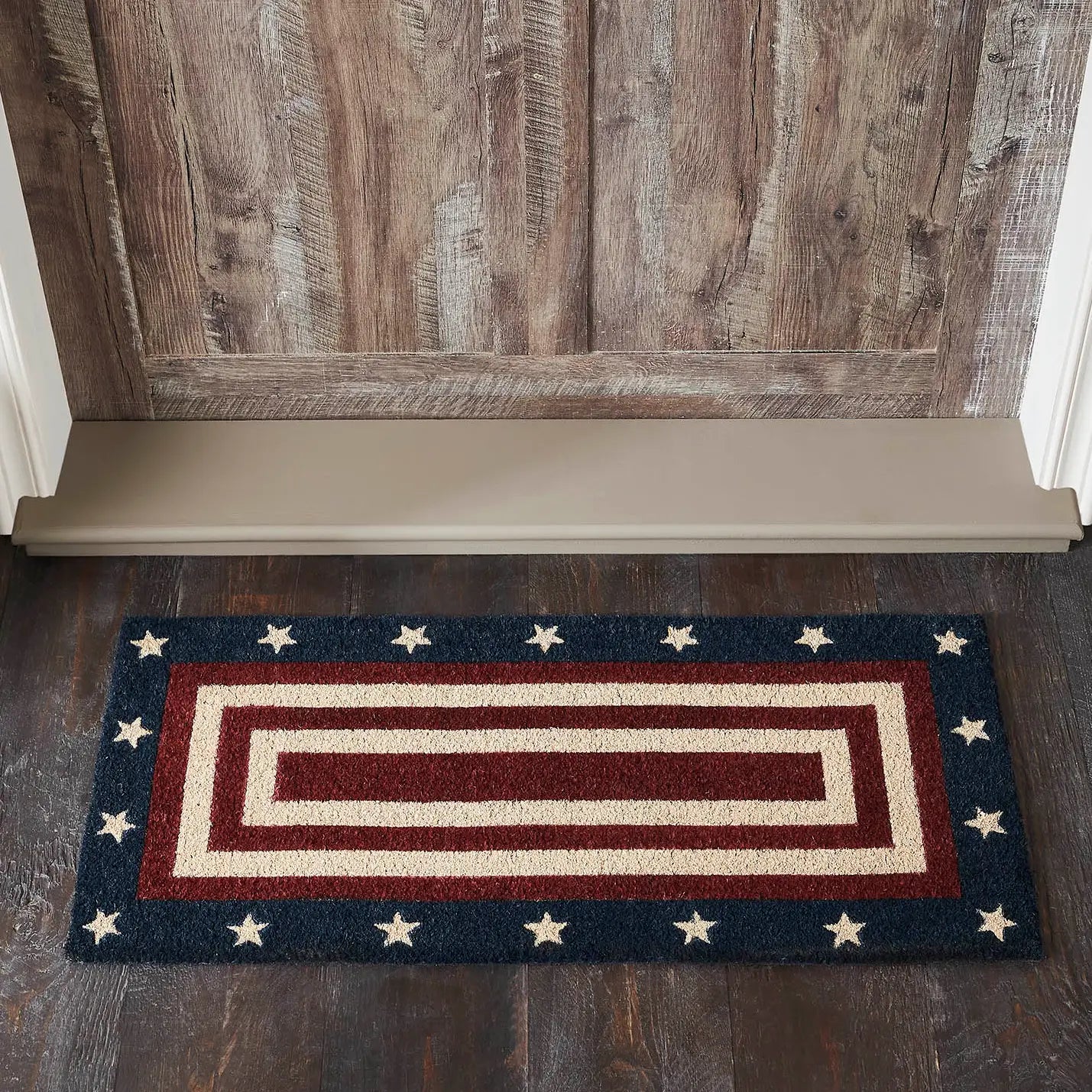 My Country Coir Entry Rug 17x36 Stars & Stripes