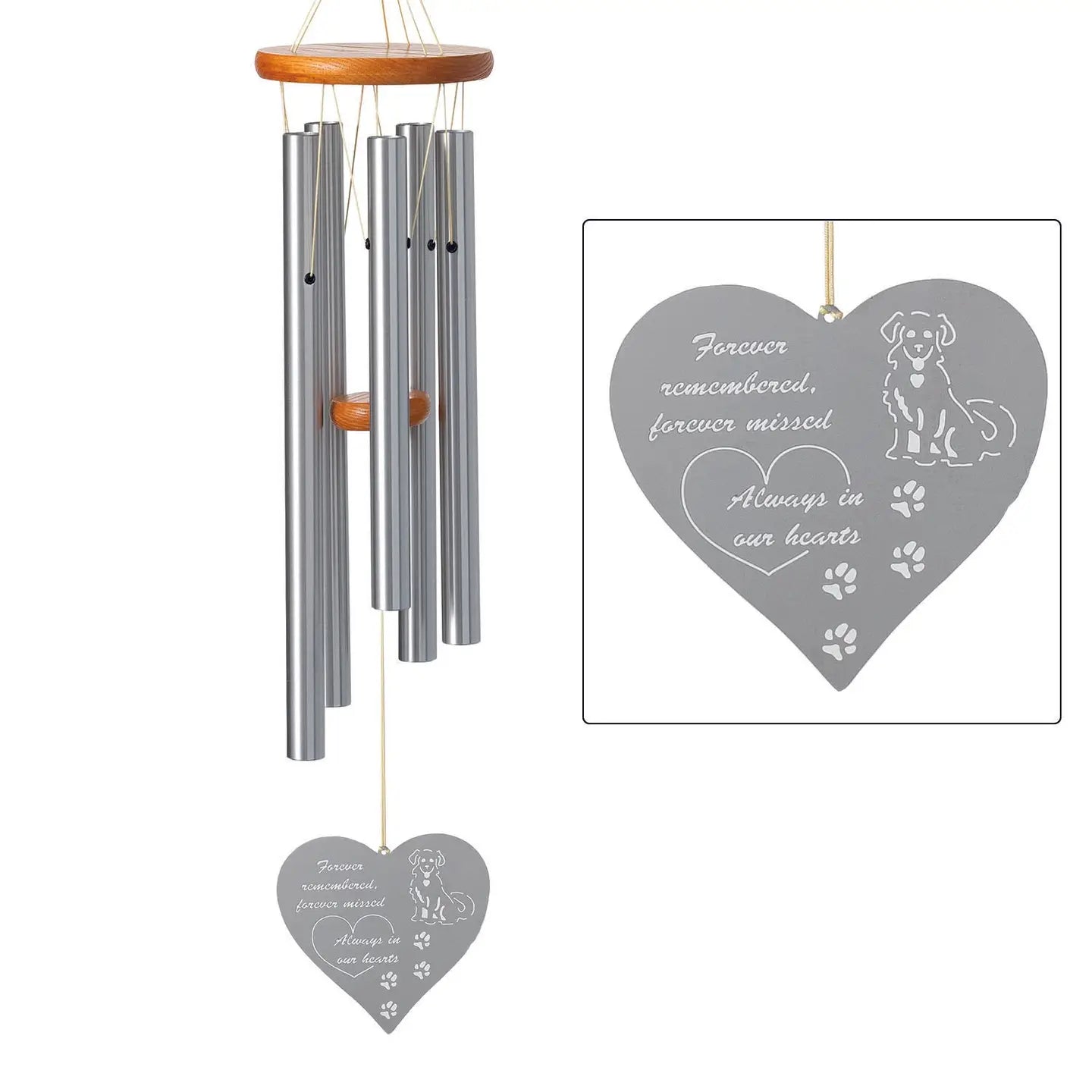Chimes of Remembrance™ - Forever Heart, Dog