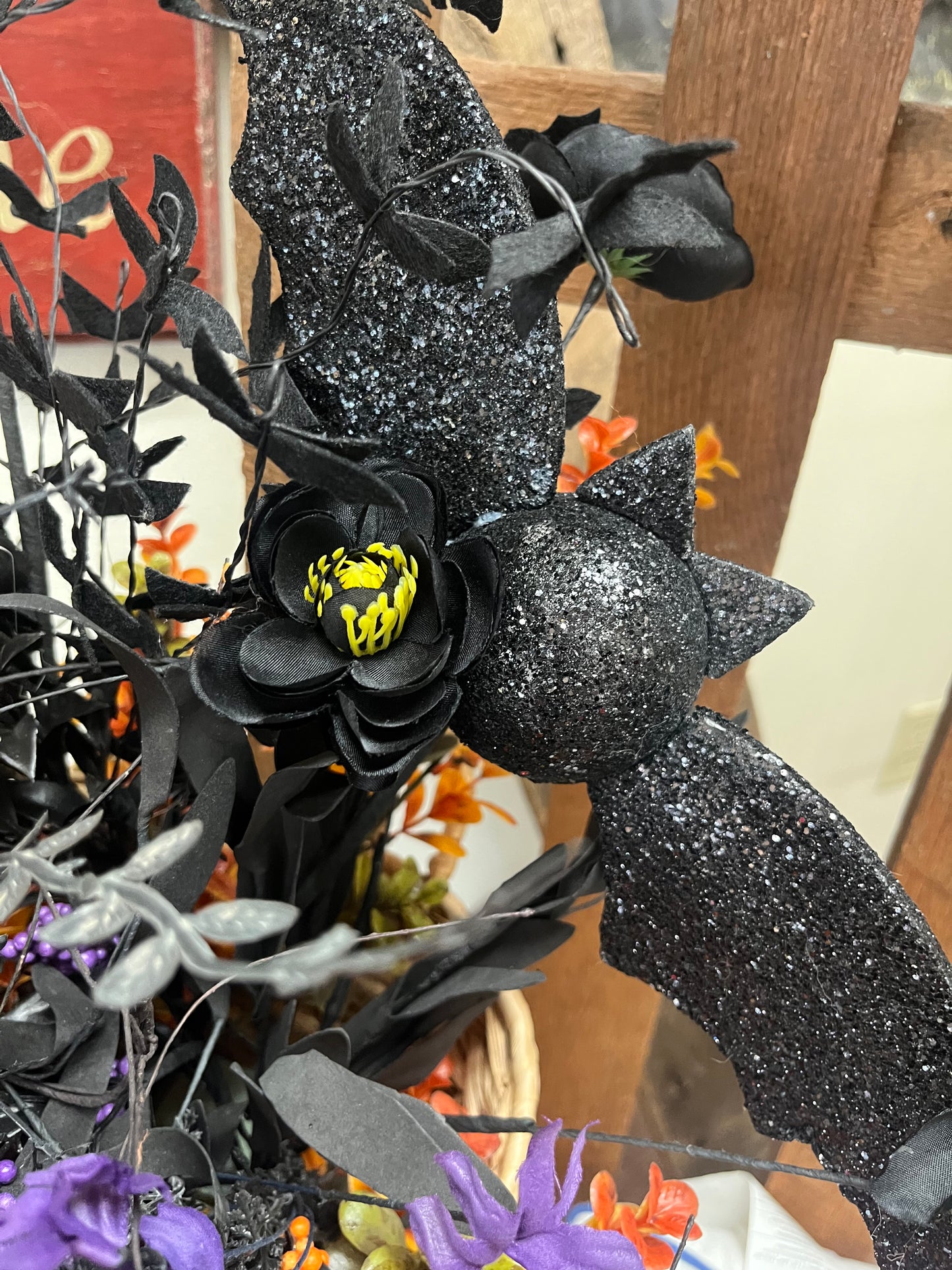 Spooky Bats Door Basket Hanger