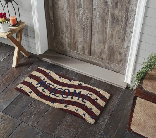 Welcome Flag door mat