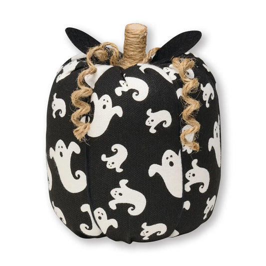 Bw Ghost Halloween Fabric Pumpkin